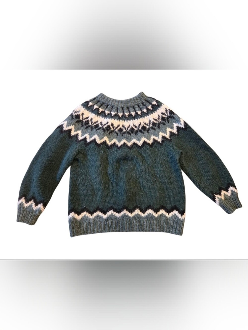 Dark Green Nordic Yoke Men's Sweater XL